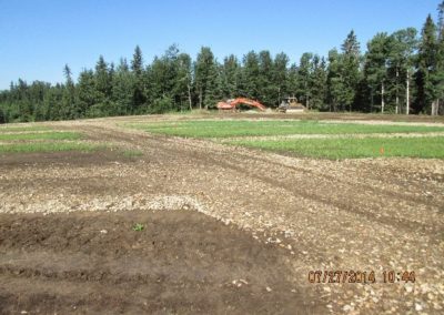 rv campsite and cabin rental area under constructions in alberta.